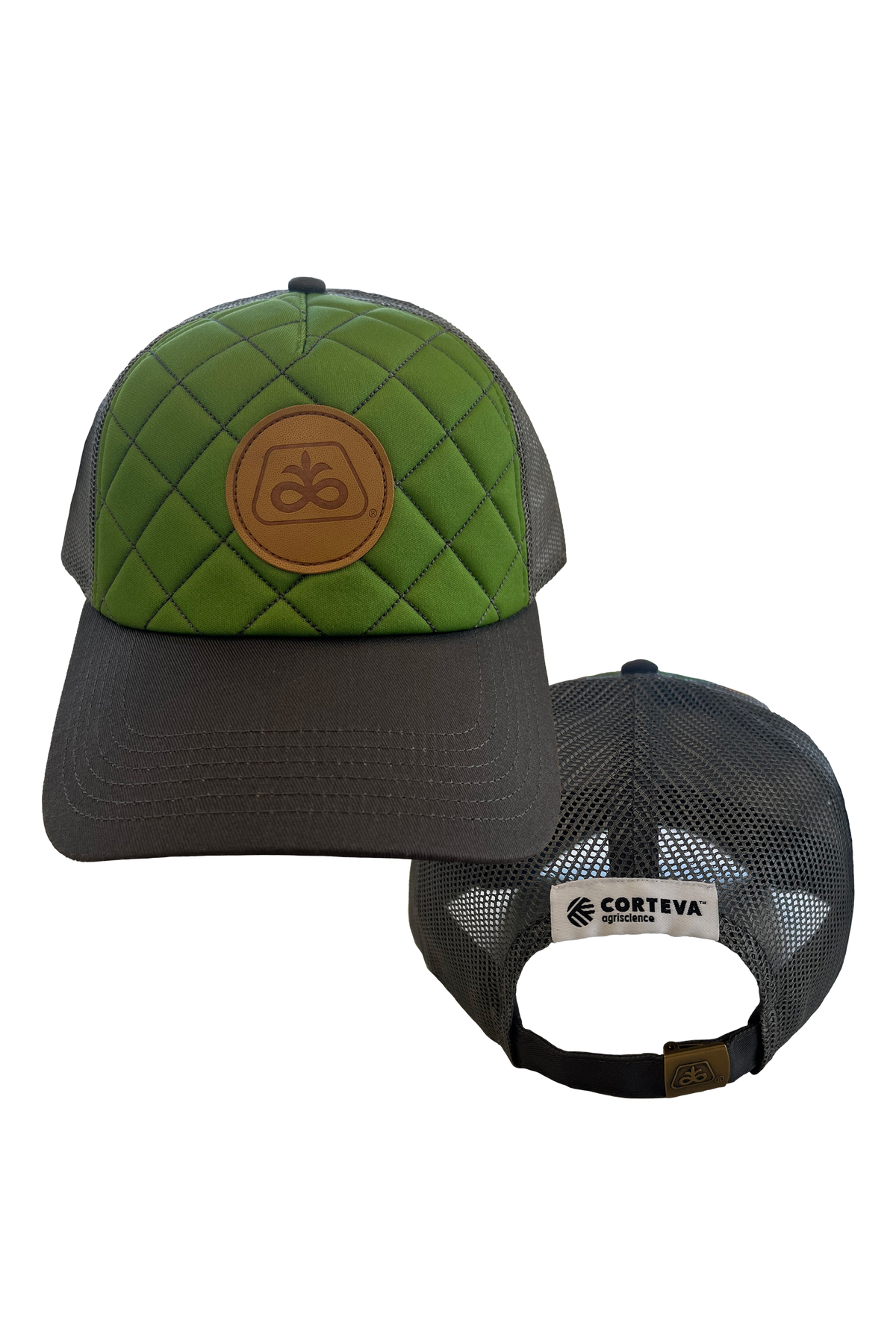 Pioneer/Corteva Trucker Mesh Cap with Leather Patch