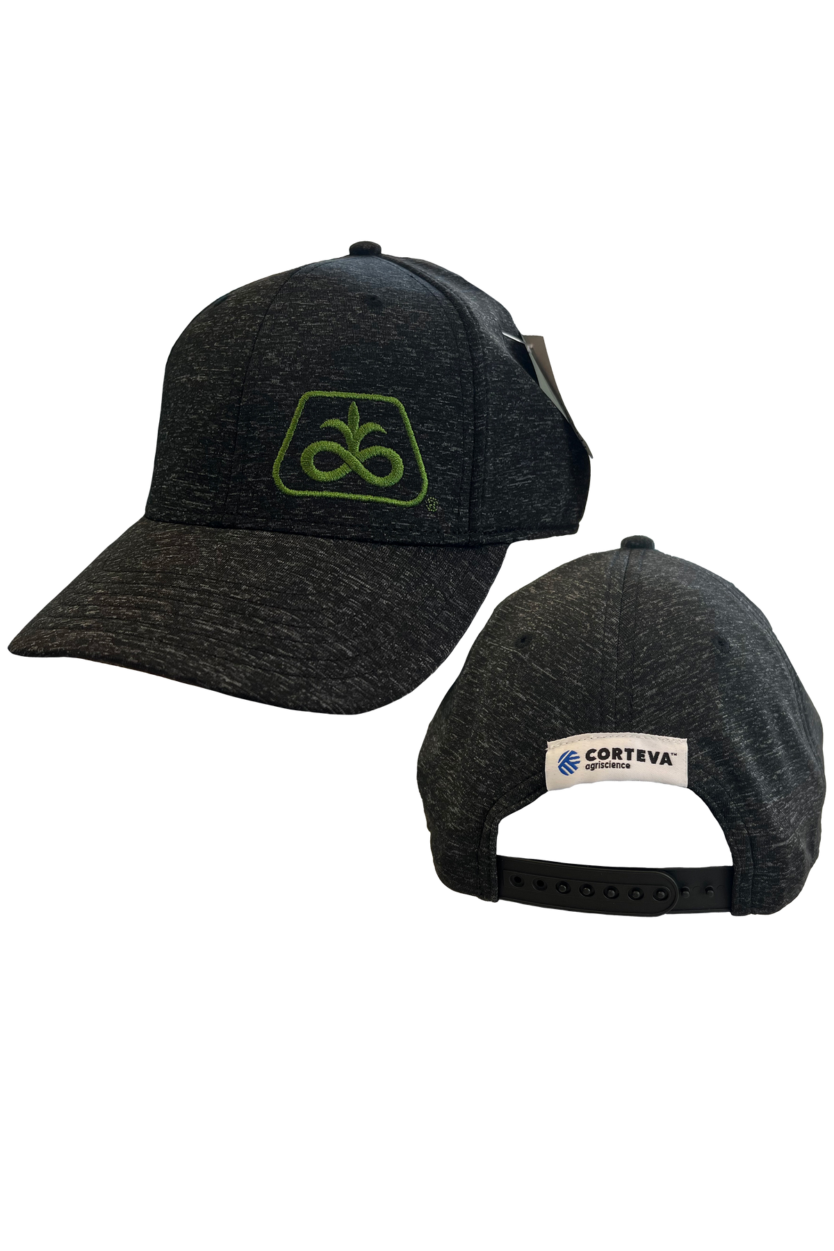 Pioneer/Corteva Heathered Black Spandex Cap