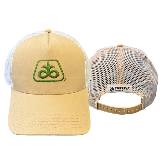 Pioneer/Corteva Khaki with White Meshback Cap