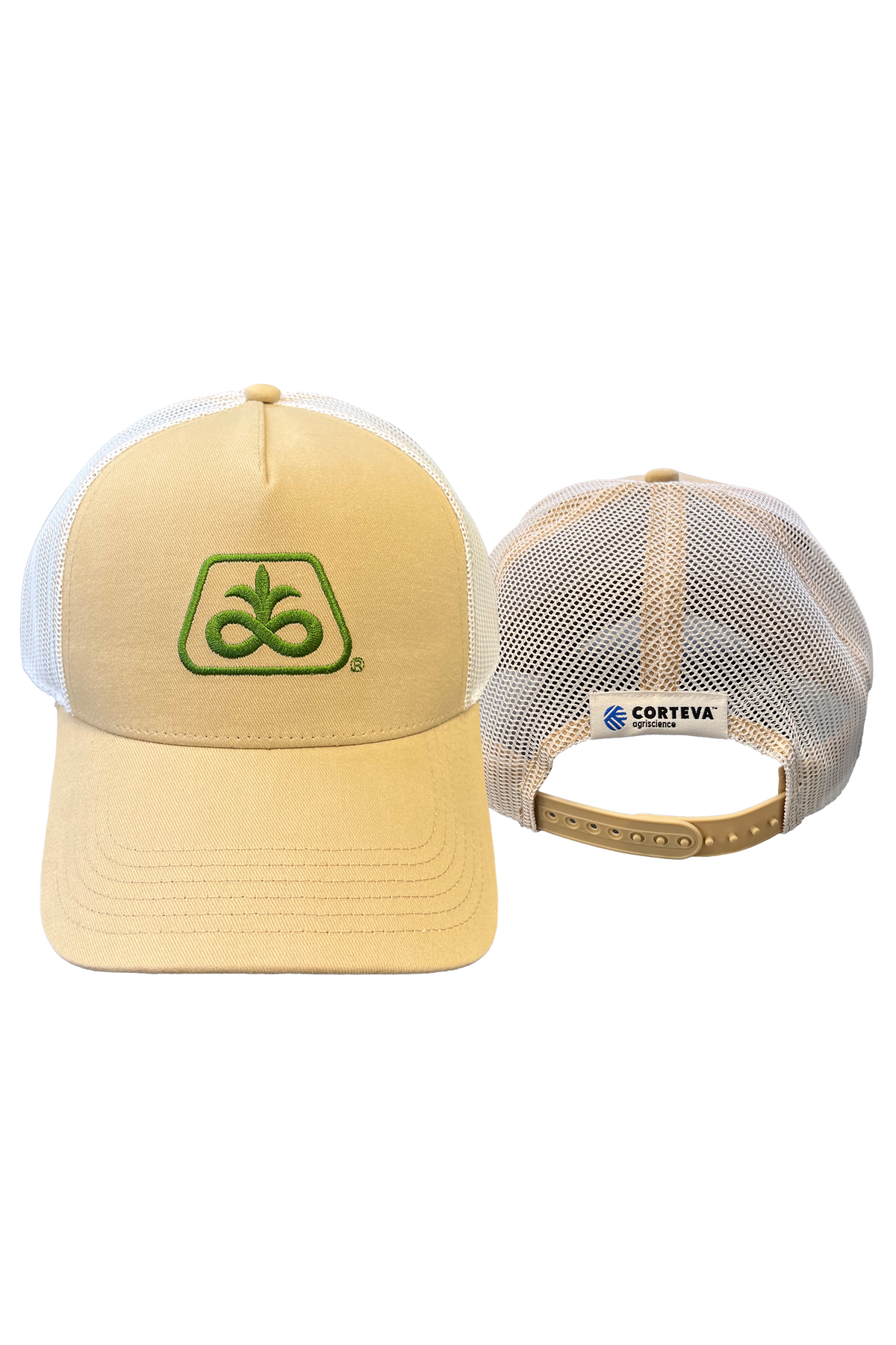 Pioneer/Corteva Khaki with White Meshback Cap