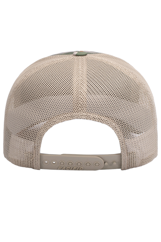 Pacific Headwear Khaki Duck Camo Trucker Snapback Cap