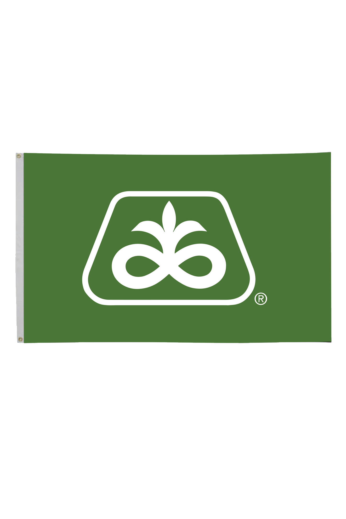 Pioneer Single Sided 3' X 5' Green Flag