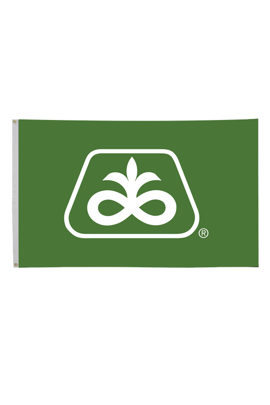 Pioneer Single Sided 3' X 5' Green Flag